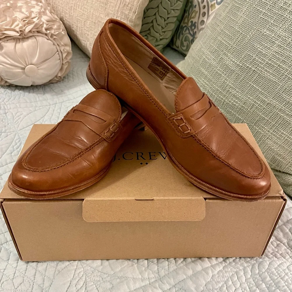 J. Crew Women’s Leather Penny Loafers - Picture 1 of 9